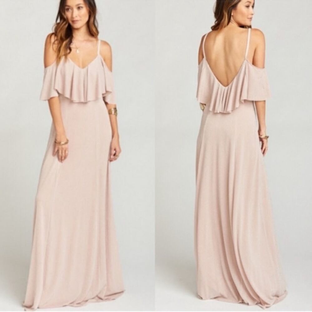 Show Me Your MuMu Renee Ruffle Maxi - Dancing Queen Shine Blush